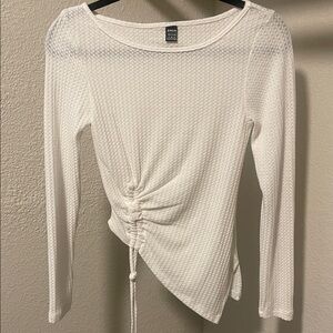 SHEIN White Textured Crew Neck Sweater